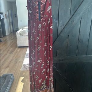Floral Maxi Dress in Red
